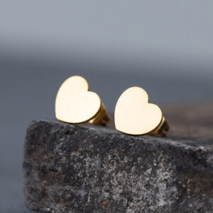 Aretes Corazon Dore